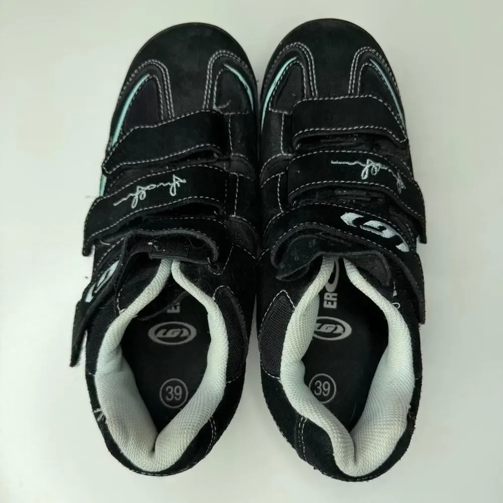 Louis Garneau Ergo Grip Cycling Shoes EU 39 Black SPD Clip‎ Bike Shoes